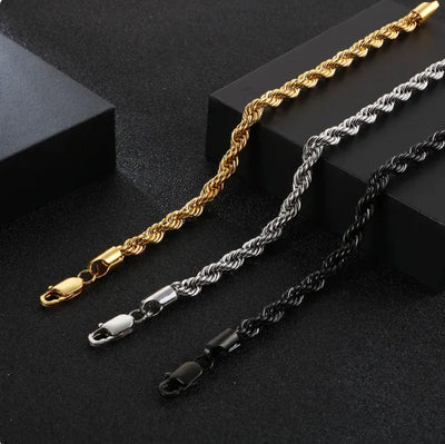 18K Gold Twist Rope Bracelet
